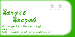 margit maczak business card